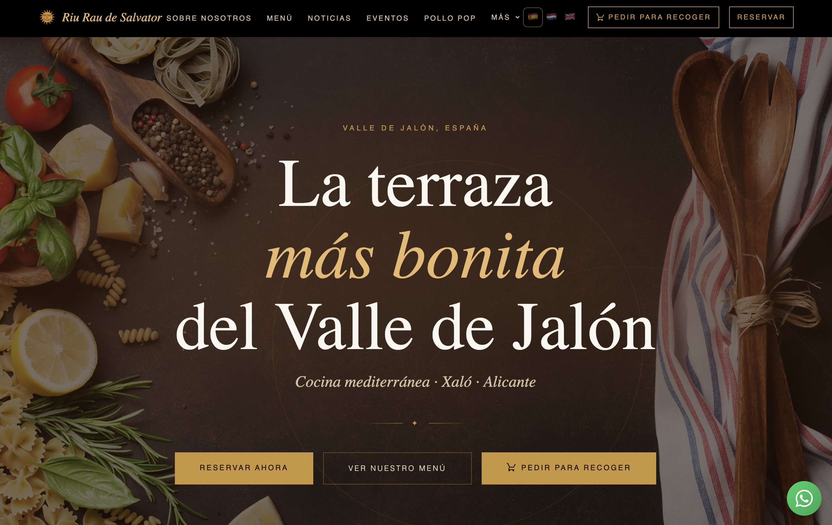 Salvator.es restaurant website